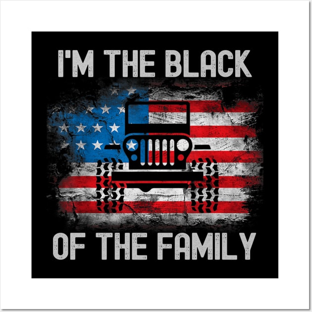 I'm The Black Jeep Of The Family Jeep American Flag Jeep Wall Art by Oska Like